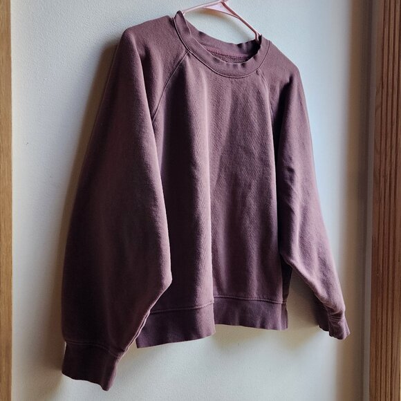 Old Navy Mauve Cropped Batwing Sweatshirt Size Large - Picture 5 of 14